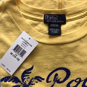 Ralph Lauren yellow cotton Graphic Tee NWT, size M